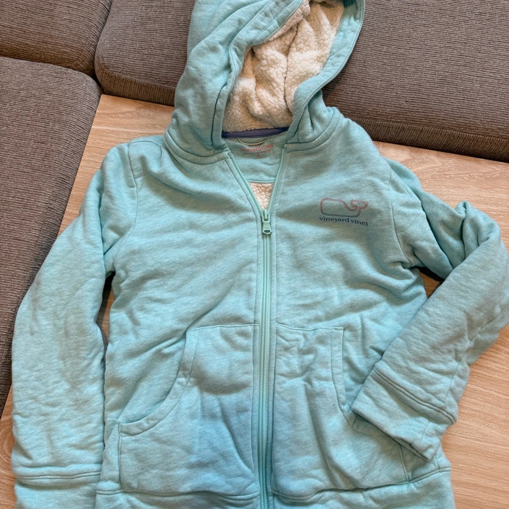 Vineyard Vines Kids Aqua Zip-Up Hoodie